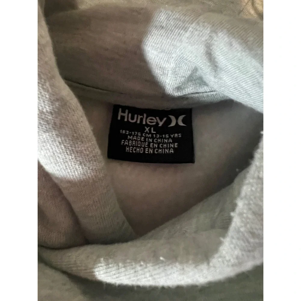 Hurley Boys 2 Piece Set Gray Gorilla Hoodie and Teal Cargo Shorts XL 13-15 Years